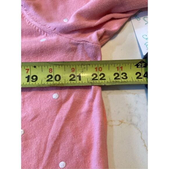 Talbots Plus Dog Frenchie Print Sweater Sz 1X Embroidered Polka Dots - Picture 7 of 8